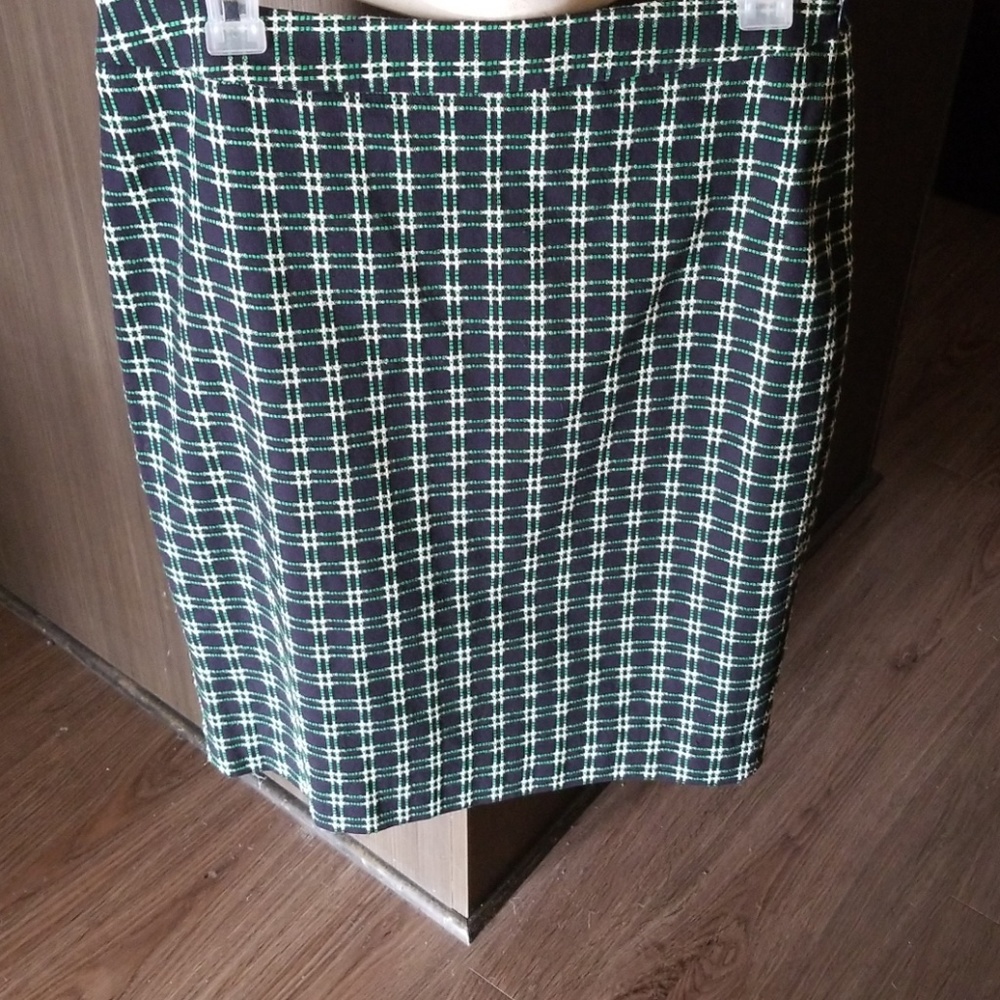 The Limited black, green and white Business Skirt